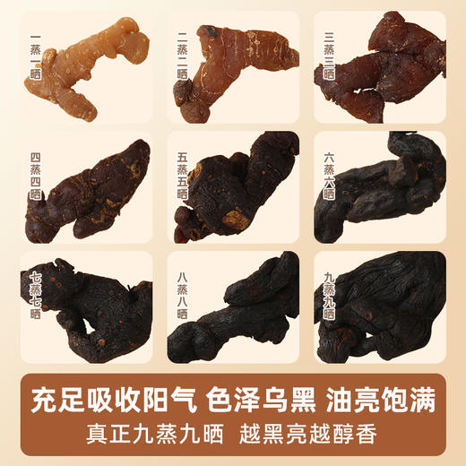 【陈康康】九华山九制黄精 九蒸九晒  0染色无熏硫  配料只有有机多花黄精 200g/盒 商品图1