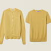 MIU-S  黄色徽标羊绒短袖｜开衫. 商品缩略图0
