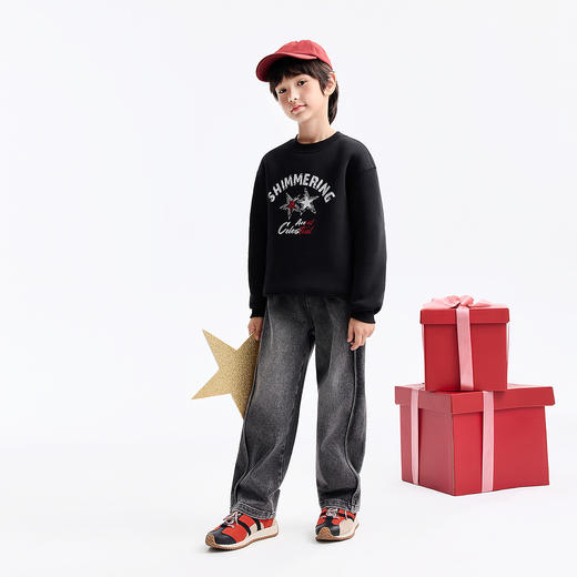 男童全腰牛仔夹裤冬季新款安奈儿童装EB546610 商品图3