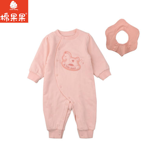 棉果果冬季新品女童可爱夹棉保暖加厚爬衣夹棉连体衣M422720825744 商品图1