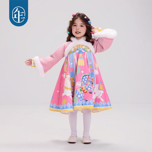 年衣童装汉服裙25秋冬新款女童汉服连衣裙新中式戏境巡游汉服裙 商品图3