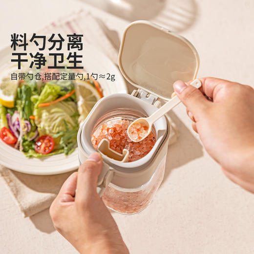 摩登主妇料勺分离调料盒家用厨房新款盐罐调料收纳盒分装调味瓶罐 商品图1