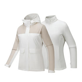 安踏抓绒内胆三合一外套女2025冬季新款夹克上衣两件套162547601