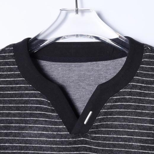 53111SDSA男士秋冬新款痞帅男装拼接撞色条纹领卫衣百搭时尚套头上衣 商品图2