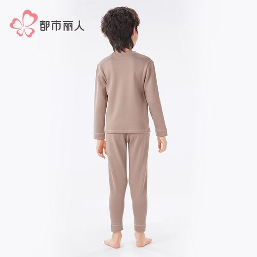 都市丽人男童女童静电拜拜衣儿童长袖长裤加厚保暖衣套装JWH9A4 商品图3