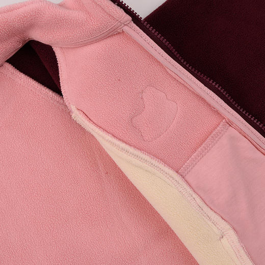 棉果果冬季新品女童奥利绒保暖加绒拼色双面绒外套M422100425732 商品图4