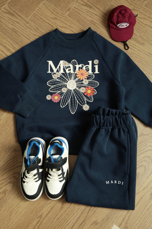 儿童雏菊纯棉卫衣卫裤套装082k 商品图7