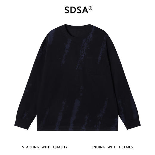 9522SDSA男士秋冬新款痞帅男装韩版扎染口袋设计圆领卫衣百搭简约上衣 商品图1