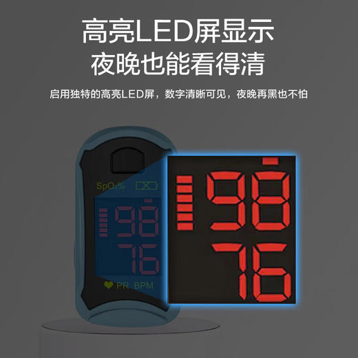 海尔血氧仪指夹式医用心跳心率脉搏指尖自测仪医用指夹血氧仪 血氧仪C19 商品图5