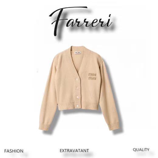 缪家宽松V领长袖羊绒衫 商品图0