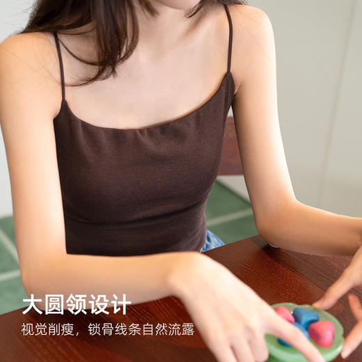 靴下物带胸垫吊带背心女2025新款红色内搭上衣女外穿收副乳显瘦 商品图2