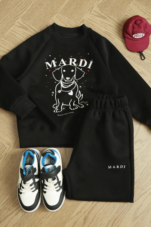 儿童雏菊纯棉卫衣卫裤套装082k 商品图1