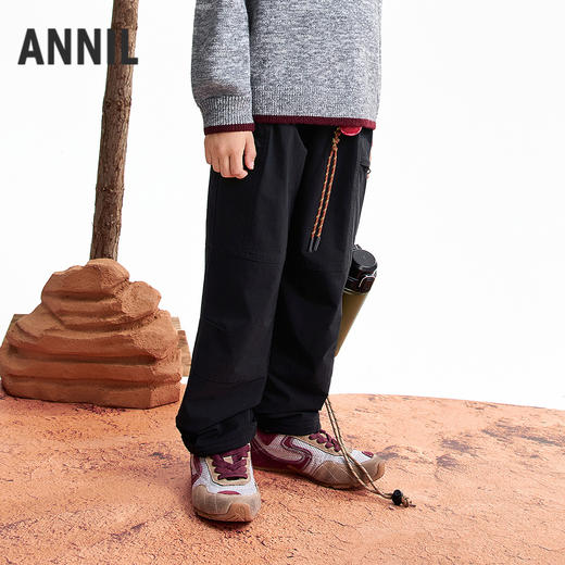 【实体店同款】男女童全腰梭织夹裤冬季新款安奈儿童装AM546052 商品图1