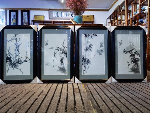 墨彩＜梅兰竹菊＞瓷板画 商品图0