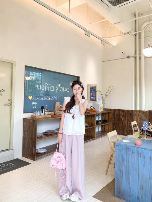 <曾小咸推荐>4.8现货秒杀！微信超特价！蕾丝边方领背心 日常159.99 立减90 秒杀69.99！休闲裤 秒杀79.99！！ 商品图8