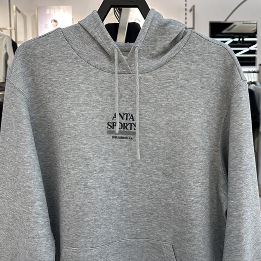 【本周特价】安踏休闲连帽卫衣男秋季新款美式立体刺绣宽松套头上衣152538701 商品图4