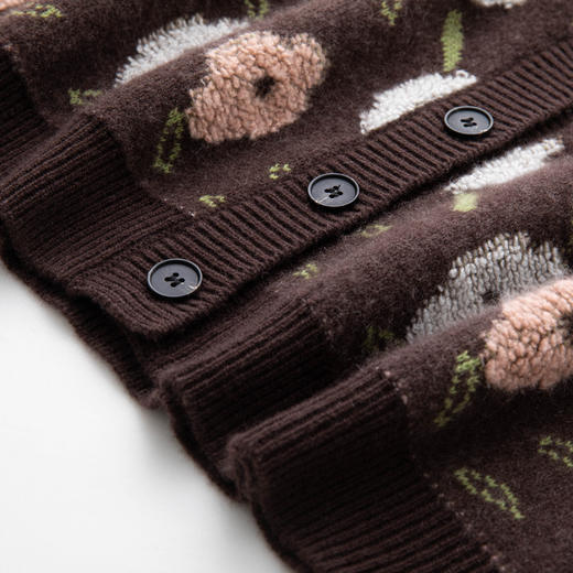 S·Y·C【莫奈之花】100山羊绒宽松花朵羊绒开衫上衣女CYR25114 商品图3