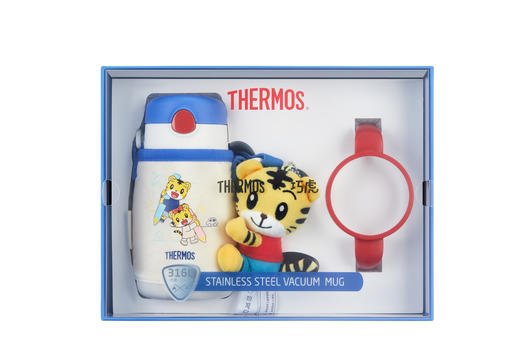 膳魔师巧虎系列350ML手柄吸管保温杯礼盒/TCKC-350FS-QH-RB 商品图0