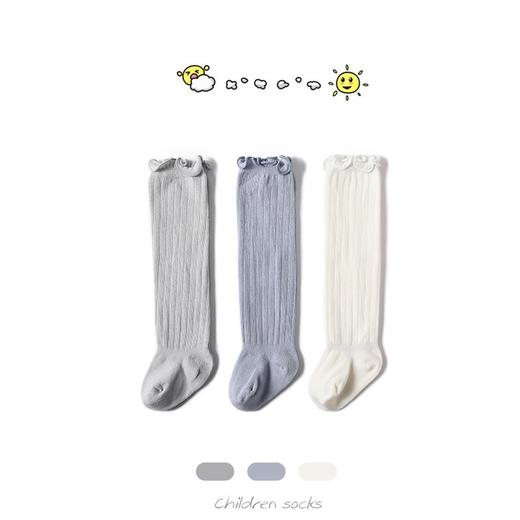 【3双装】秋冬精梳棉婴儿袜子长筒过膝无骨宝宝袜子新生儿松口保暖儿童袜子 商品图8