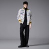 PINLI品立春季新品重工刺绣烫钻棒球服男士潮牌宽松夹克外套B252104055 商品缩略图4