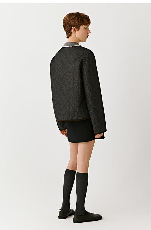 【高品质私服】【IC菱形格棉弹牛仔短款棉服】穿着舒适，耐穿不易变形，羊绒般的亲肤触感G1566-CC【无标出货 介意慎拍】 商品图9