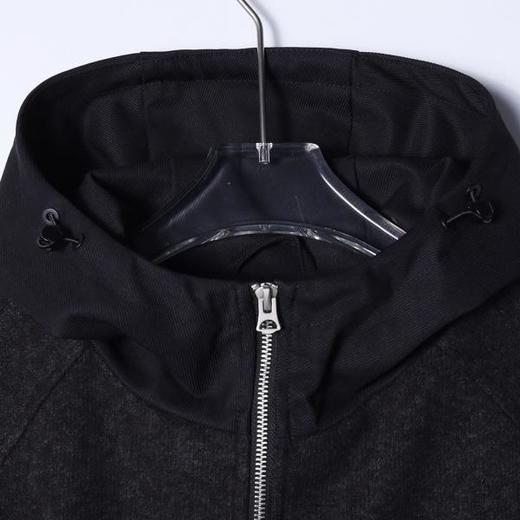 SDSA秋冬新款痞帅男装韩版松紧拼接拉链立领连帽卫衣百搭宽松外套 商品图1