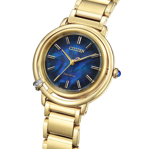 西铁城/CITIZEN人鱼海蓝圆盘光动能精致时尚女表EM1099-57L 商品图2