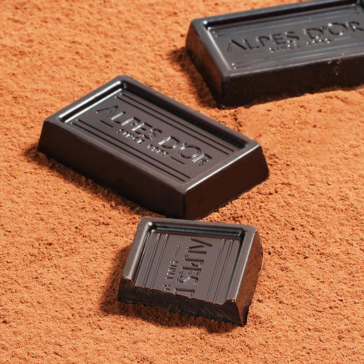 【中欧班列精选】瑞士爱普诗巧克力 原装进口Alpes d'Or爱普诗98%的高膳食纤维黑巧塑料透明盒80g/盒 商品图2