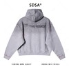 Y002SDSA秋冬新款痞帅男装美式渐变字母印花磨边拉链连帽卫衣百搭宽松 商品缩略图4