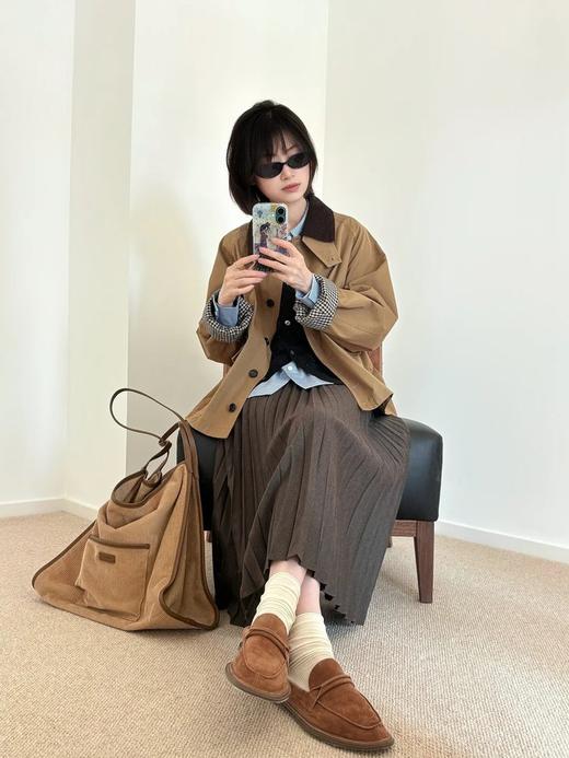 【高品质私服】【IC羊毛法兰绒中长半身裙】周二（10.14）上午10点开始 A摆半裙，品质优异 混色优雅 柔软舒适，轻薄绒面G1557-CC【无标出货 介意慎拍】 商品图4