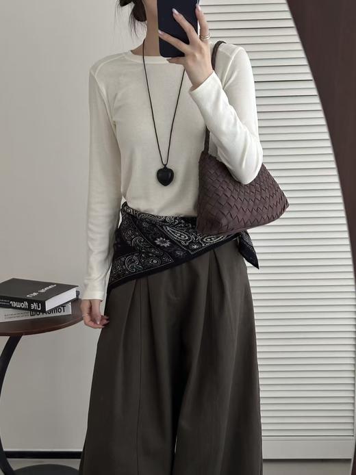 美洋同款199元醋酸+天丝穿出千元质感软糯亲肤打底T衫 商品图6