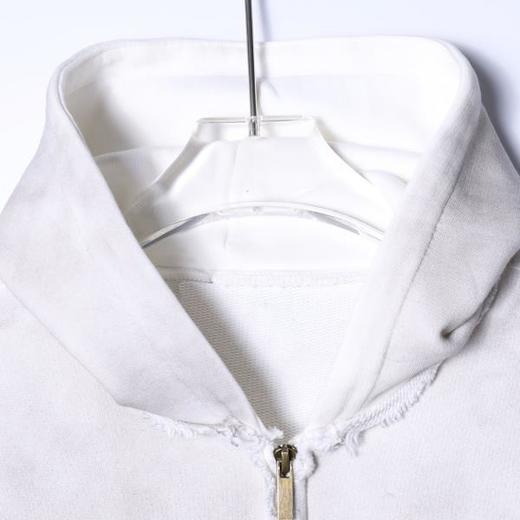 Y002SDSA秋冬新款痞帅男装美式渐变字母印花磨边拉链连帽卫衣百搭宽松 商品图1