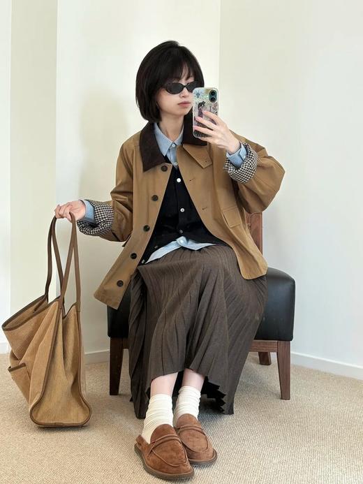 【高品质私服】【IC羊毛法兰绒中长半身裙】周二（10.14）上午10点开始 A摆半裙，品质优异 混色优雅 柔软舒适，轻薄绒面G1557-CC【无标出货 介意慎拍】 商品图5