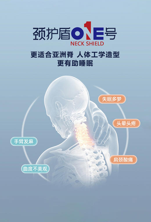 自然醒颈护盾1号脊支撑深睡枕LB 商品图4