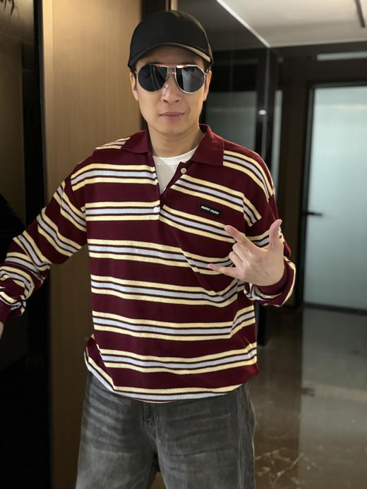 miu家条纹长袖针织柔软亲肤百搭显瘦 商品图10