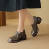 【预售5天】真皮软底乐福鞋女厚底高跟松糕鞋春秋季小皮鞋女深口单鞋MDY&AM015-6 商品缩略图4