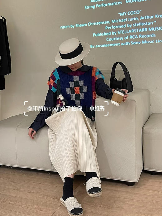 小香同款进口羊毛平顶帽 25秋冬新款(COCO) 商品图4