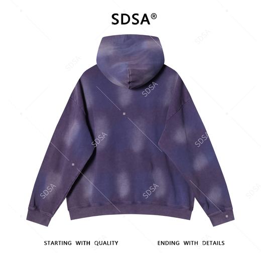 8045SDSA男士秋冬新款痞帅男装潮牌扎染做旧连帽卫衣设计师百搭上衣 商品图5