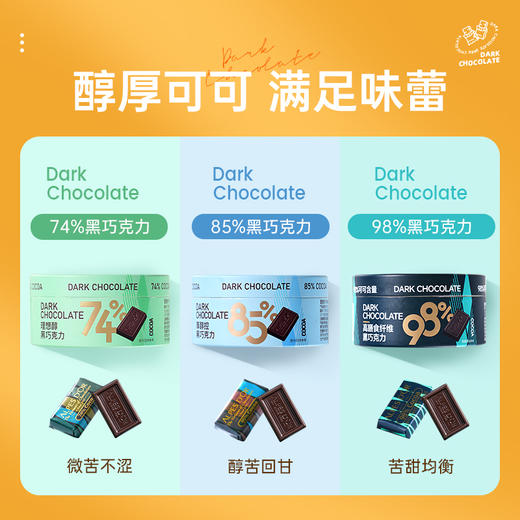 【中欧班列精选】瑞士爱普诗巧克力 原装进口Alpes d'Or爱普诗74%85%黑巧克力塑料罐装120g--纸罐 商品图2