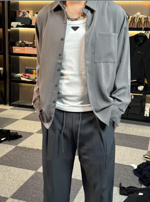 灰色长袖衬衫（波哥穿L码） 商品图0