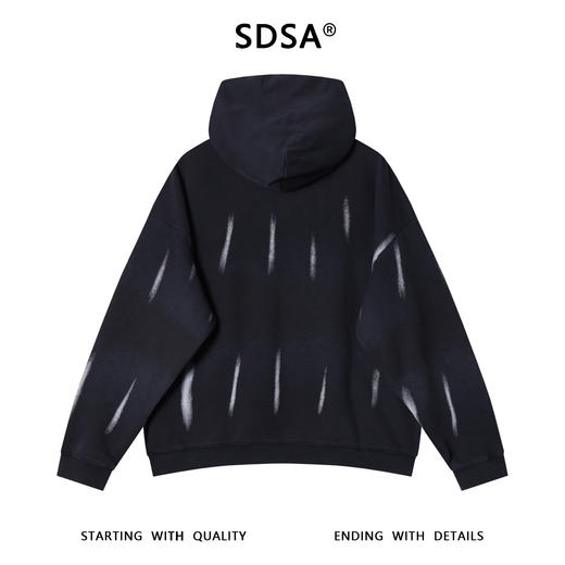 SDSA男士秋冬新款痞帅男装韩版撞色印花连帽卫衣宽松百搭套头上衣 商品图4