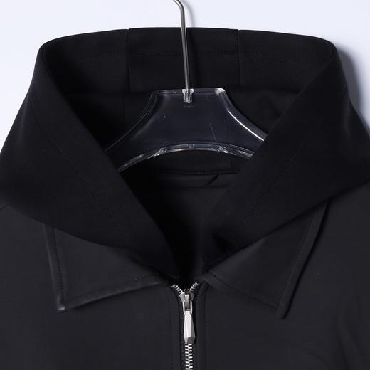 258210SDSA秋冬新款痞帅男装扎染褶皱拼接翻领连帽假两件夹克外套百搭 商品图2