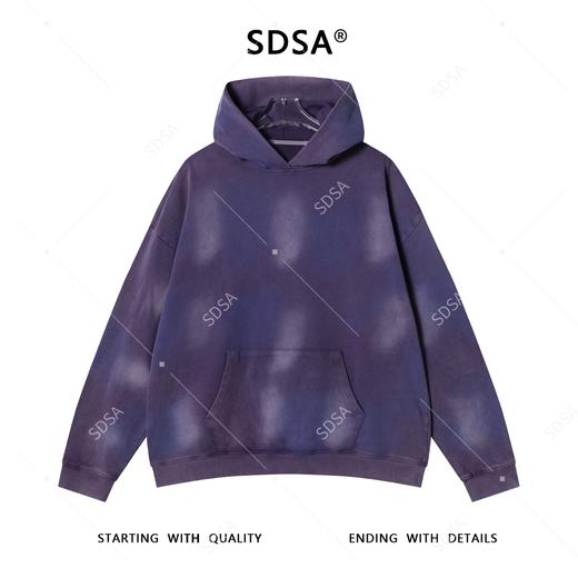 8045SDSA男士秋冬新款痞帅男装潮牌扎染做旧连帽卫衣设计师百搭上衣 商品图1
