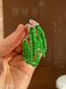 高冰种艳绿小米珠耳环  95999【5291209】 商品缩略图1