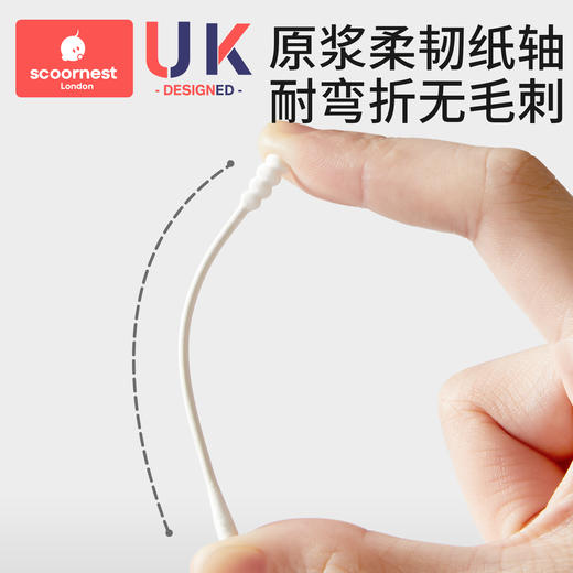 科巢蘑菇婴儿棉签双头宝宝专用幼儿童新生掏耳鼻屎细小棉棒挖耳勺 商品图1