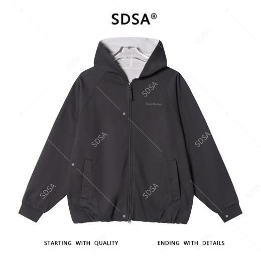 87637SDSA男士秋冬新款痞帅男装美式简约刺绣字母拉链连帽卫衣百搭时尚 商品图1