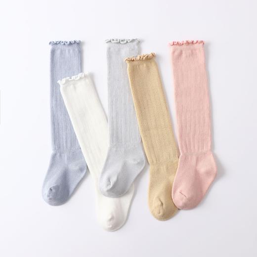 【3双装】秋冬精梳棉婴儿袜子长筒过膝无骨宝宝袜子新生儿松口保暖儿童袜子 商品图1