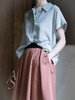 Margaret Howell 25AW 日版青瓷色绵戚风纱短袖衬衫 商品缩略图1