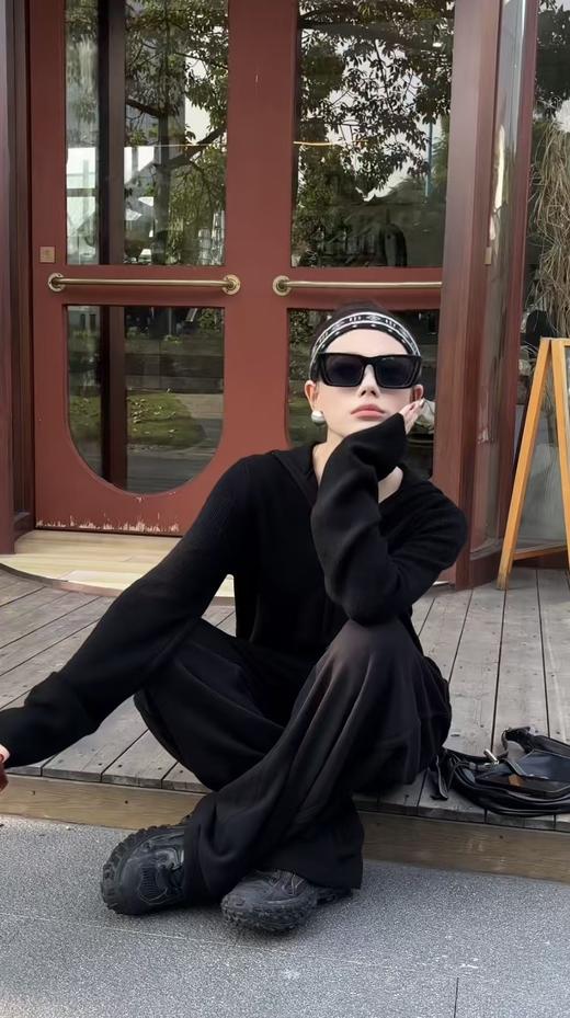 100%绵羊毛连帽拉链针织毛衣 商品图9