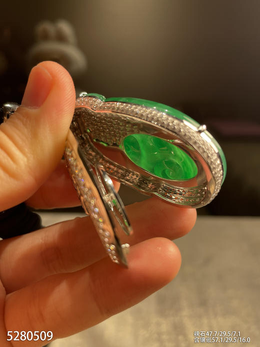 老坑辣绿如意吊坠【5280509】具体价格微信咨询 商品图7